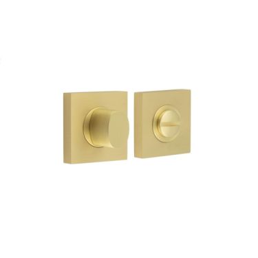 Click Here To Enlarge This Photo Of BUR-81SB-150SB Frelan Hardware Burlington Turn & Release &lpar;Inner 3&rpar; Square Plain Rose Satin Brass