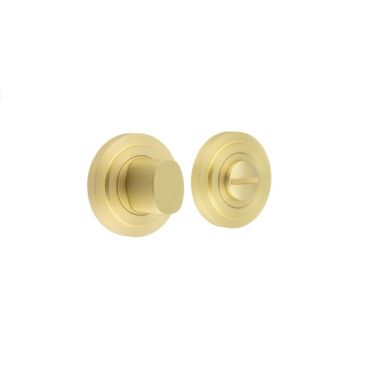 Click Here To Enlarge This Photo Of BUR-81SB-52SB Frelan Hardware Burlington Turn & Release &lpar;Inner 3&rpar; Stepped Rose Satin Brass