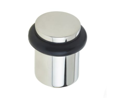 Click Here To Enlarge This Photo Of BUR960PN Frelan Hardware Burlington Plain Floor Mounted Door Stop 40mm Dia Polished Nickel