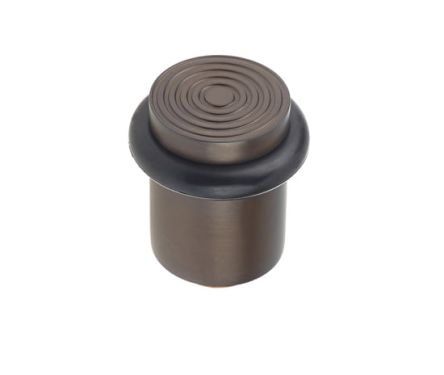 Click Here To Enlarge This Photo Of BUR963DB Frelan Hardware Burlington Reeded Floor Mounted Door Stop 40mm Dia Dark Bronze
