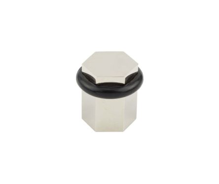 Click Here To Enlarge This Photo Of BUR965PN Frelan Hardware Burlington Hexagonal Floor Mounted Door Stop 40mm Dia Polished Nickel