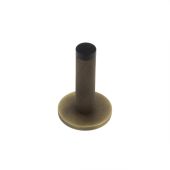 BUR-968AB-971AB Frelan Hardware Burlington Knurled 75mm Wall Mounted Door Stop &lpar;Plain Rose&rpar; Antique Brass