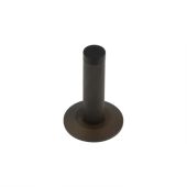 BUR-968DB-972DB Frelan Hardware Burlington Knurled 75mm Wall Mounted Door Stop &lpar;Chamfered Rose&rpar; Dark Bronze