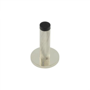 Click Here To Enlarge This Photo Of BUR-968PN-969PN Frelan Hardware Burlington Knurled 75mm Wall Mounted Door Stop &lpar;Knurled Rose&rpar; Polished Nickel