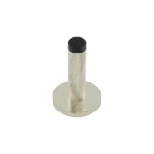 BUR-968PN-969PN Frelan Hardware Burlington Knurled 75mm Wall Mounted Door Stop &lpar;Knurled Rose&rpar; Polished Nickel