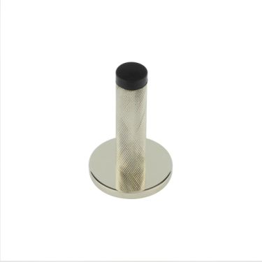 Click Here To Enlarge This Photo Of BUR-968PN-971PN Frelan Hardware Burlington Knurled 75mm Wall Mounted Door Stop &lpar;Plain Rose&rpar; Polished Nickel