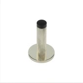 BUR-968PN-971PN Frelan Hardware Burlington Knurled 75mm Wall Mounted Door Stop &lpar;Plain Rose&rpar; Polished Nickel