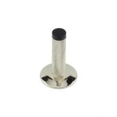 BUR-968PN-972PN Frelan Hardware Burlington Knurled 75mm Wall Mounted Door Stop &lpar;Chamfered Rose&rpar; Polished Nickel