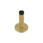 BUR-968SB-971SB Frelan Hardware Burlington Knurled 75mm Wall Mounted Door Stop &lpar;Plain Rose&rpar; Satin Brass