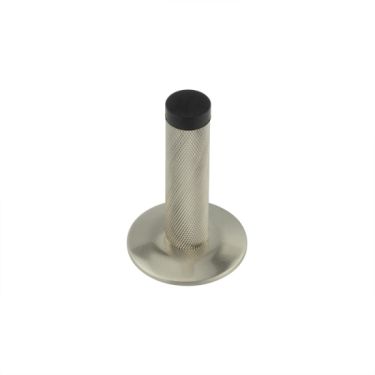 Click Here To Enlarge This Photo Of BUR-968SN-972SN Frelan Hardware Burlington Knurled 75mm Wall Mounted Door Stop &lpar;Chamfered Rose&rpar; Satin Nickel