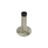 BUR-968SN-972SN Frelan Hardware Burlington Knurled 75mm Wall Mounted Door Stop &lpar;Chamfered Rose&rpar; Satin Nickel