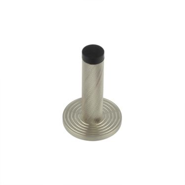 Click Here To Enlarge This Photo Of BUR-968SN-974SN Frelan Hardware Burlington Knurled 75mm Wall Mounted Door Stop &lpar;Reeded Rose&rpar; Satin Nickel