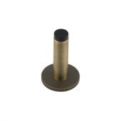 BUR-970AB-969AB Frelan Hardware Burlington Plain 75mm Wall Mounted Door Stop &lpar;Knurled Rose&rpar; Antique Brass