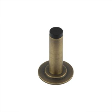 Click Here To Enlarge This Photo Of BUR-970AB-973AB Frelan Hardware Burlington Plain 75mm Wall Mounted Door Stop &lpar;Stepped Rose&rpar; Antique Brass
