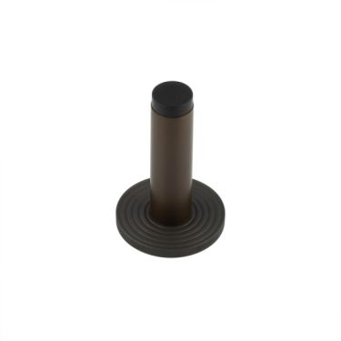 Click Here To Enlarge This Photo Of BUR-970DB-974DB Frelan Hardware Burlington Plain 75mm Wall Mounted Door Stop &lpar;Reeded Rose&rpar; Dark Bronze