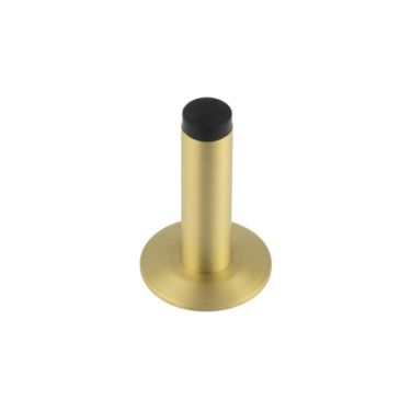 Click Here To Enlarge This Photo Of BUR-970SB-972SB Frelan Hardware Burlington Plain 75mm Wall Mounted Door Stop &lpar;Chamfered Rose&rpar; Satin Brass