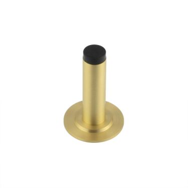 Click Here To Enlarge This Photo Of BUR-970SB-973SB Frelan Hardware Burlington Plain 75mm Wall Mounted Door Stop &lpar;Stepped Rose&rpar; Satin Brass