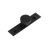 HOX-140MB-6090MB Frelan Hardware Hoxton Wenlock Cupboard Knob 40mm on Stepped Backplate Matt Black