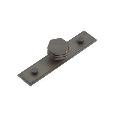 Click Here To Enlarge This Photo Of HOX-330DB-6090DB Frelan Hardware Hoxton Nile Cupboard Knob 30mm on Stepped Backplate Dark Bronze