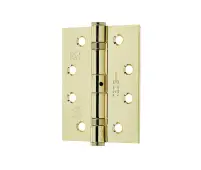 J8500EB Frelan Hardware Jedo Grade 11 &lpar;Mild Steel&rpar; Ball Bearing Hinges 102mm x 76mm x 3mm Electro Brass