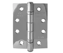 J8500PC Frelan Hardware Jedo Grade 11 &lpar;Mild Steel&rpar; Ball Bearing Hinges 102mm x 76mm x 3mm Polished Chrome