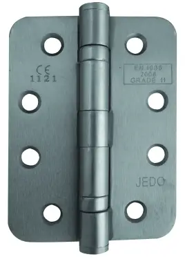 Click Here To Enlarge This Photo Of J8500RSC Frelan Hardware Jedo Grade 11 &lpar;Mild Steel&rpar; Radius Ball Bearing Hinges 102mm x 76mm x 3mm Satin Chrome