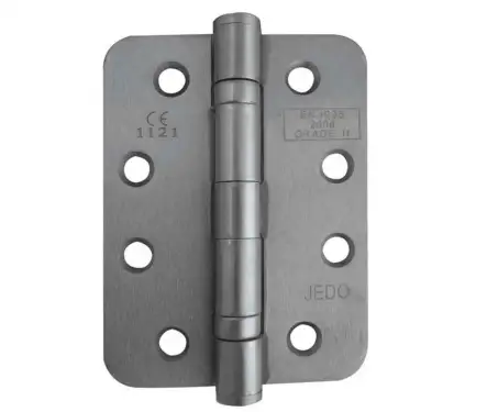 Click Here To Enlarge This Photo Of J8500RSN Frelan Hardware Jedo Grade 11 &lpar;Mild Steel&rpar; Radius Ball Bearing Hinges 102mm x 76mm x 3mm Satin Nickel