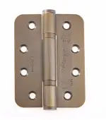 J9633AB Frelan Hardware Jedo Certifire Grade 13 &lpar;Stainless Steel&rpar; Radius Polymer Bearing 3 Knuckle Hinges 102mm x 76mm x 3mm Antique Brass &lpar;Pack of 3&rpar;