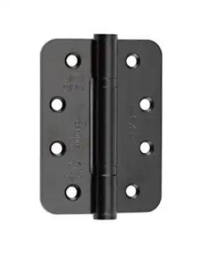 Click Here To Enlarge This Photo Of J9633BL Frelan Hardware Jedo Certifire Grade 13 &lpar;Stainless Steel&rpar; Radius Polymer Bearing 3 Knuckle Hinges 102mm x 76mm x 3mm Matt Black &lpar;Pack of 3&rpar;