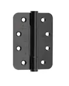 J9633BL Frelan Hardware Jedo Certifire Grade 13 &lpar;Stainless Steel&rpar; Radius Polymer Bearing 3 Knuckle Hinges 102mm x 76mm x 3mm Matt Black &lpar;Pack of 3&rpar;