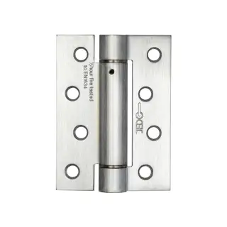 J9800SC Frelan Hardware Jedo Steel Single Action Spring Hinges 102mm x 76mm x 2&period;7mm &lpar;Pack of 3&rpar; Satin Chrome