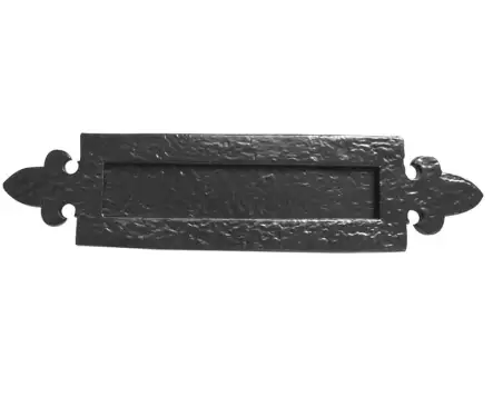 Click Here To Enlarge This Photo Of JAB13 Frelan Hardware Jedo Black Antique Fleur De Lys Letterplate 236mm x 84mm &lpar;260mm centers&rpar;