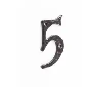 JAB15-5 Frelan Hardware Jedo Black Antique Door Numeral No&period;5