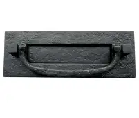 JAB46 Frelan Hardware Jedo Black Antique Postal Knocker 305mm x 112mm &lpar;250mm centers&rpar;