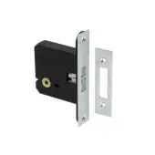 JL840SC Frelan Hardware Jedo Sliding Door Bathroom Lock &lpar;56mm Backset&rpar; Satin Chrome