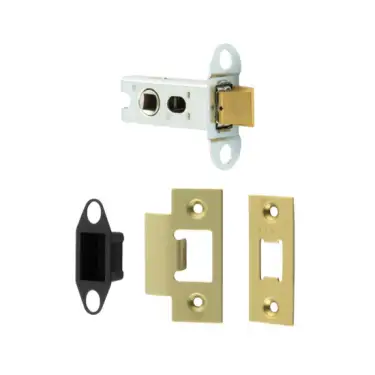 Click Here To Enlarge This Photo Of JL-HDT64SB Frelan Hardware Jedo Heavy Duty Tubular Latch 64mm Satin Brass