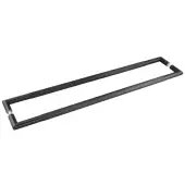 JMB22 Frelan Hardware Three One Six Linear Back to Back Pull Handles 800mm x 25mm Matt Black &lpar;Marine G316 Stainless Steel&rpar;