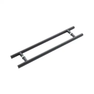 Click Here To Enlarge This Photo Of JMB223B Frelan Hardware Nero Matt Black Guardsman Pull Handles 600mm x 19mm x 450mm &lpar;Back to Back&rpar;