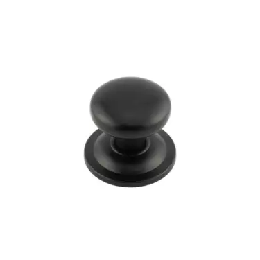 Click Here To Enlarge This Photo Of JMB3580 Frelan Hardware Matt Black &lpar;SS&rpar; Round Centre Door Knob 70mm Dia&period;