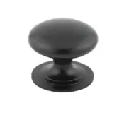 JMB47B Frelan Hardware Jedo Traditional Cupboard Knob 32mm Matt Black
