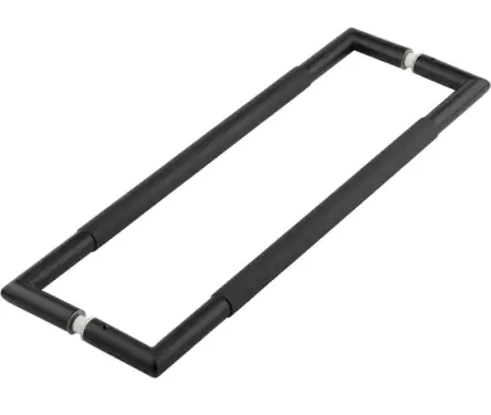 Click Here To Enlarge This Photo Of JMB9 Frelan Hardware Nero Matt Black Mitred Knurled Pull Handles 425mm x 19mm &lpar;Back to Back&rpar;