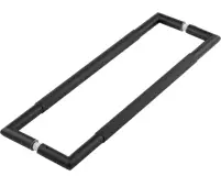 JMB9 Frelan Hardware Nero Matt Black Mitred Knurled Pull Handles 425mm x 19mm &lpar;Back to Back&rpar;