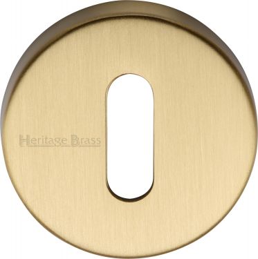Click Here To Enlarge This Photo Of V4007-SB Heritage Brass Key Escutcheon Satin Brass Finish