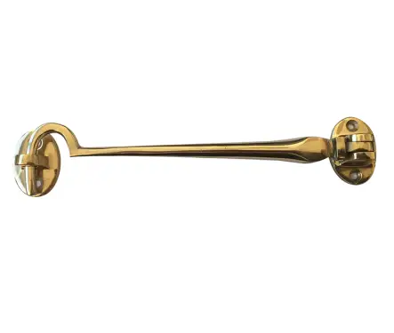 Click Here To Enlarge This Photo Of JV110EPB Frelan Hardware Jedo Solid Brass Cabin Hook 205mm Polished Brass
