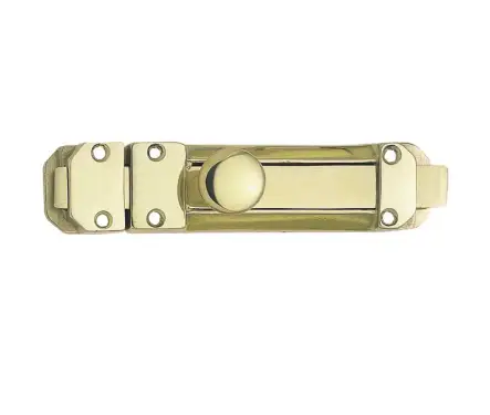 Click Here To Enlarge This Photo Of JV179APB Frelan Hardware Jedo Contract Door Bolt 138mm x 30mm Polished Brass