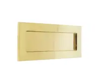JV36BPB Frelan Hardware Jedo Plain Victorian Letter Plate 280mm x 90mm &lpar;239mm Centres&rpar; Polished Brass