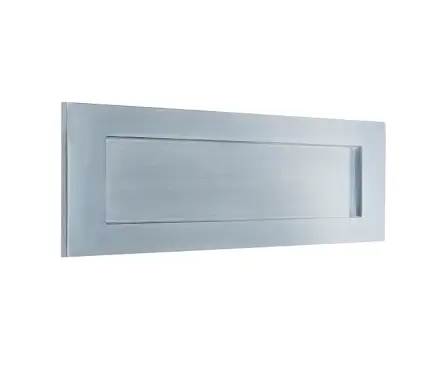 Click Here To Enlarge This Photo Of JV36LSC Frelan Hardware Jedo Plain Victorian Letter Plate 254mm x 100mm &lpar;231mm Centres&rpar; Satin Chrome