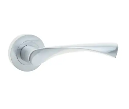 Click Here To Enlarge This Photo Of JV504SC Frelan Hardware Jedo Twirl Door Handles on Rose Polished Brass