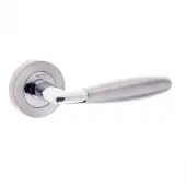 JV534PCSC Frelan Hardware Jedo Stylo Door Handles on Rose Polished Chrome &sol; Satin Chrome