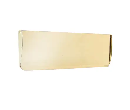 Click Here To Enlarge This Photo Of JV53BPB Frelan Hardware Jedo Plain Inner Letter Tidy 354mm x 127mm Polished Brass